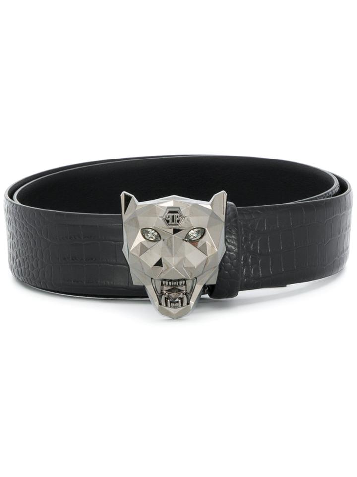 Philipp Plein Panther Head Belt - Black