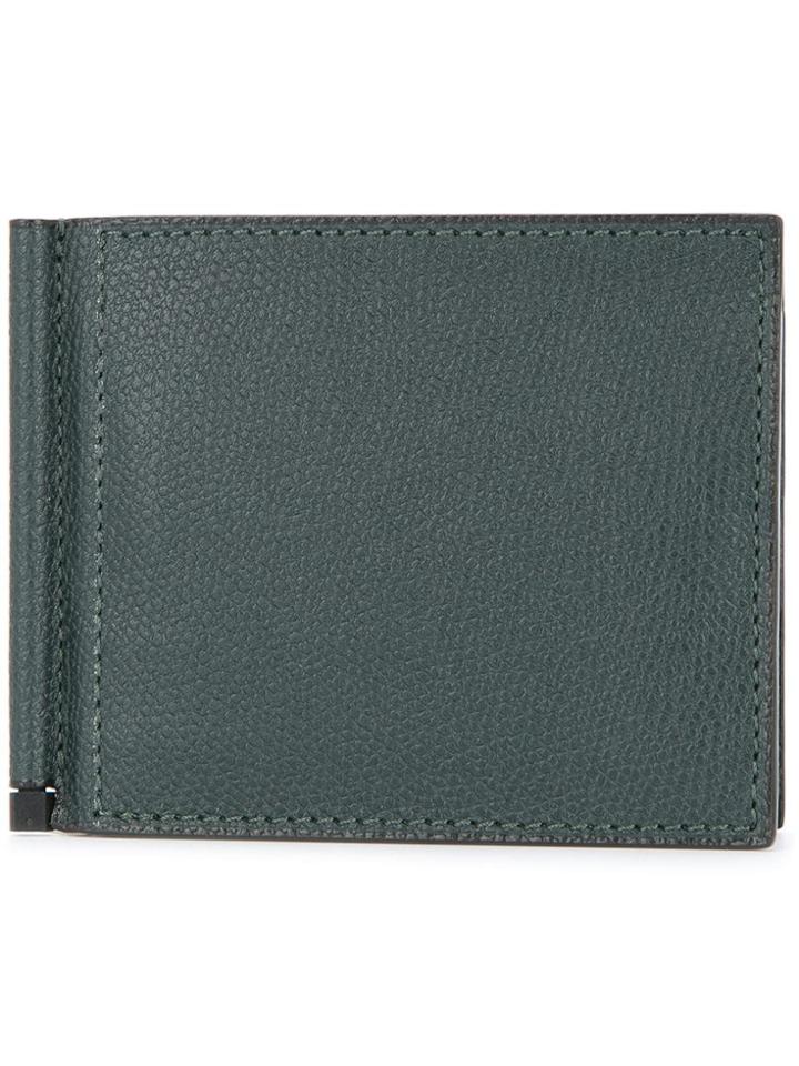 Valextra Simple Grip Billfold Wallet - Green