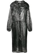 Nina Ricci Lace Print Raincoat - Black