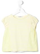 Familiar - Striped Lace Insert T-shirt - Kids - Cotton - 3 Yrs, Yellow/orange