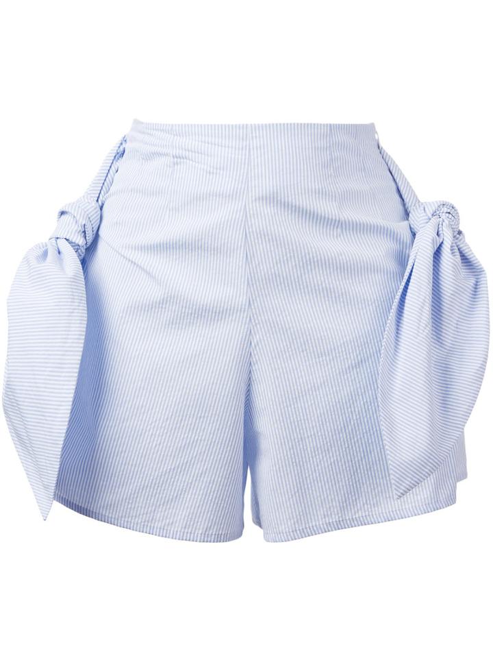 Vivetta Knots Trim Shorts, Women's, Size: 40, White, Cotton
