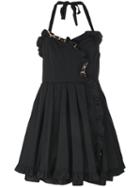 Marc Jacobs - Frilled Dress - Women - Polyester/silk/spandex/elastane - 0, Black, Polyester/silk/spandex/elastane