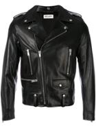 Saint Laurent Zipped Biker Jacket - Black