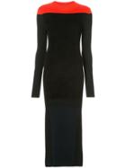 Dvf Diane Von Furstenberg Mockneck Knit Midi Dress - Black