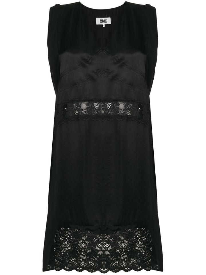 Mm6 Maison Margiela V-neck Dress - Black