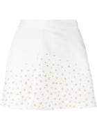 Francesco Scognamiglio Embellished Mini Skirt, Women's, Size: 38, White, Silk/cotton/polyester