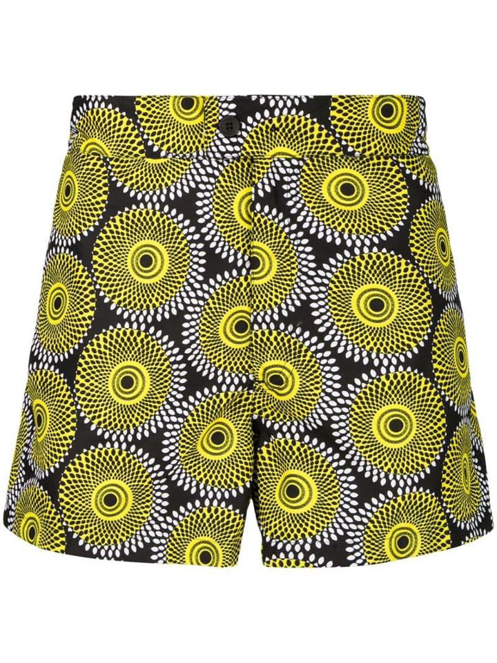 Okun Patrice Printed Swim Shorts - Yellow