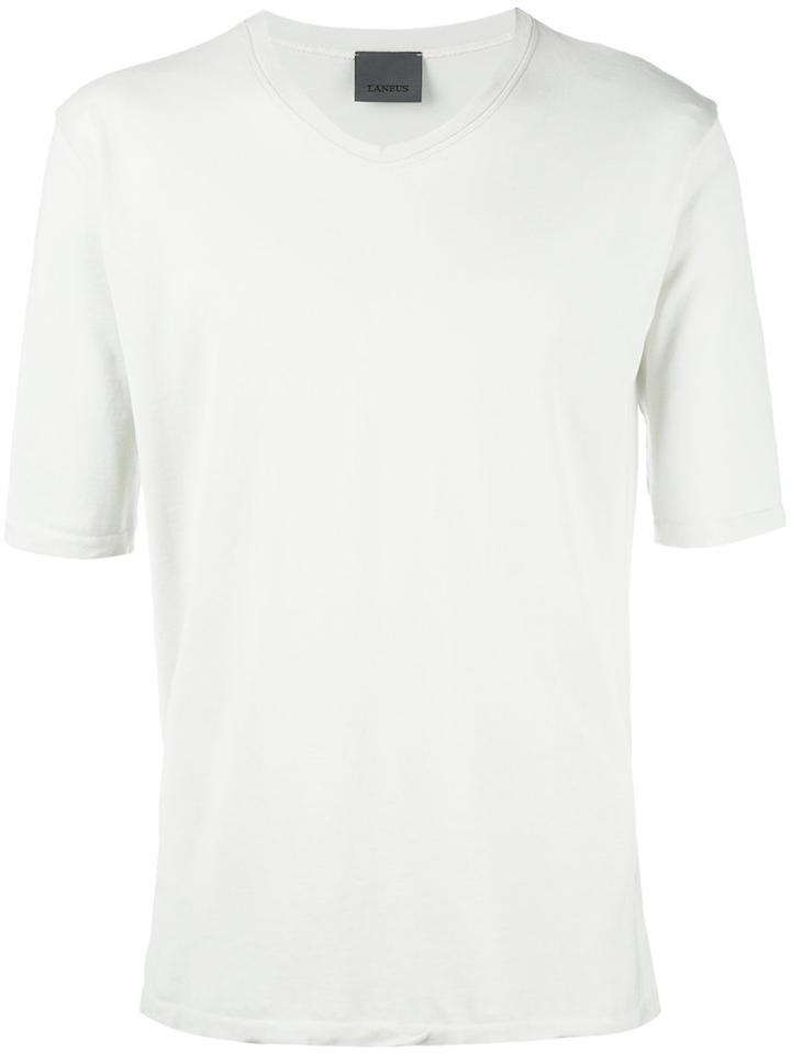 Laneus Lanu V-neck T-shirt, Men's, Size: Small, Nude/neutrals, Cotton