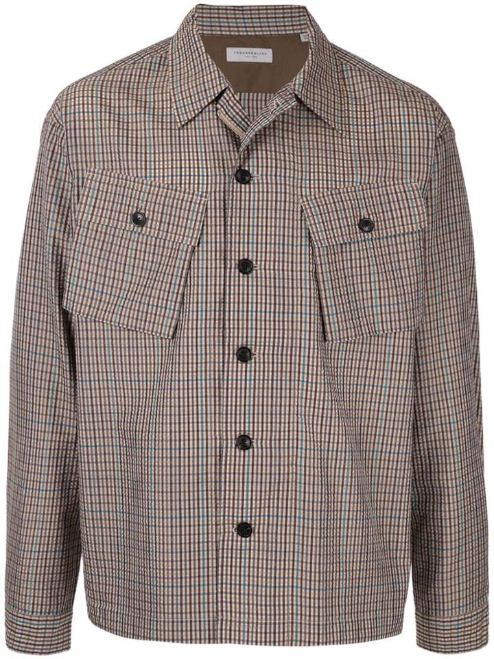 Tomorrowland Checked Shirt Jacket - Brown