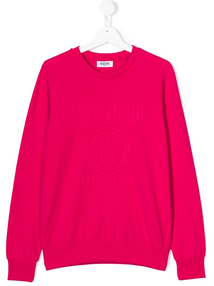 Moschino Kids Logo Sweatshirt - Pink & Purple