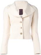 John Galliano Vintage Fitted Bouclé Jacket, Women's, Size: 36, Nude/neutrals