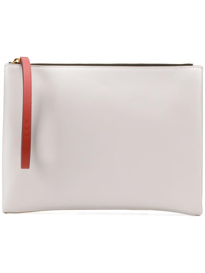 Marni Two-tone Clutch - Grey