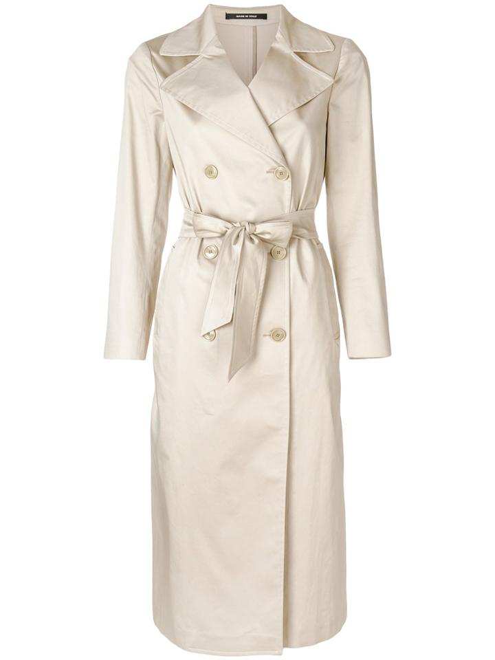 Tagliatore Double Breasted Trench Coat - Nude & Neutrals