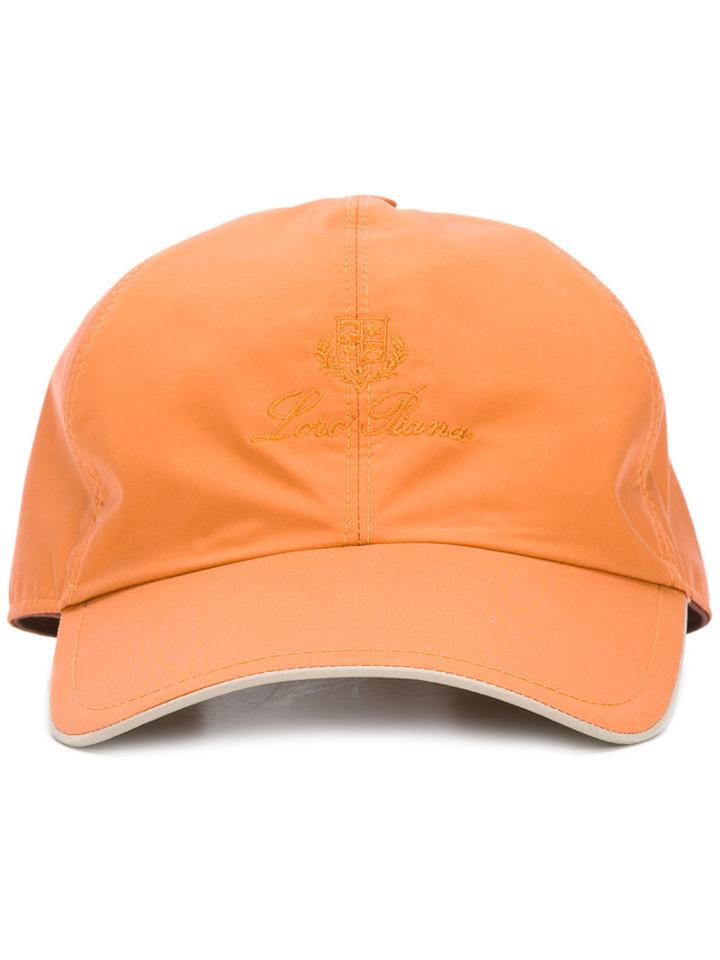 Loro Piana Baseball Cap, Men's, Size: Medium, Yellow/orange, Cotton/polyester/polyurethane/polyester
