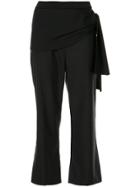 3.1 Phillip Lim Side Tie Cropped Trousers - Black