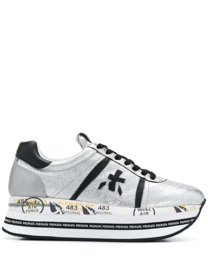 Premiata Beth Platform Sneakers - Silver