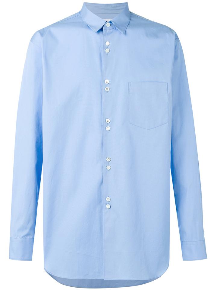 Comme Des Garçons Shirt Double Button Shirt, Men's, Size: Xl, Blue, Cotton
