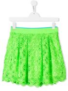 Alberta Ferretti Kids Lace Skirt - Green