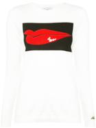 Bella Freud Lip Print Knitted Top - White