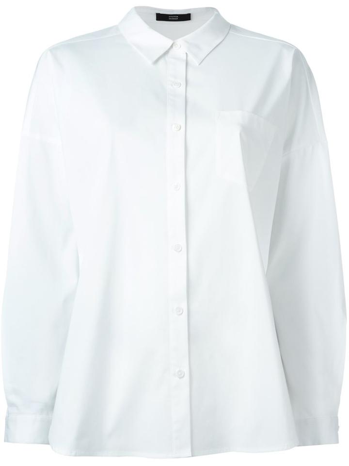 Steffen Schraut Classic Shirt, Women's, Size: 34, White, Cotton/polyester/spandex/elastane