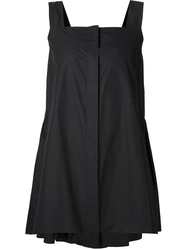 Vera Wang Pleated Back Flared Top