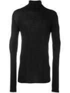 Lanvin Classic Roll Neck Top, Men's, Size: Medium, Black, Virgin Wool