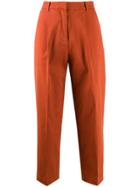 Ymc High Waisted Cropped Trousers - Orange