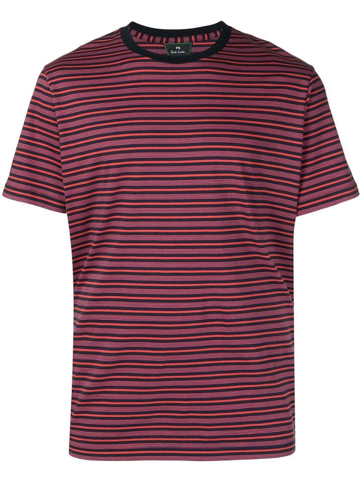 Ps By Paul Smith Striped T-shirt - Red