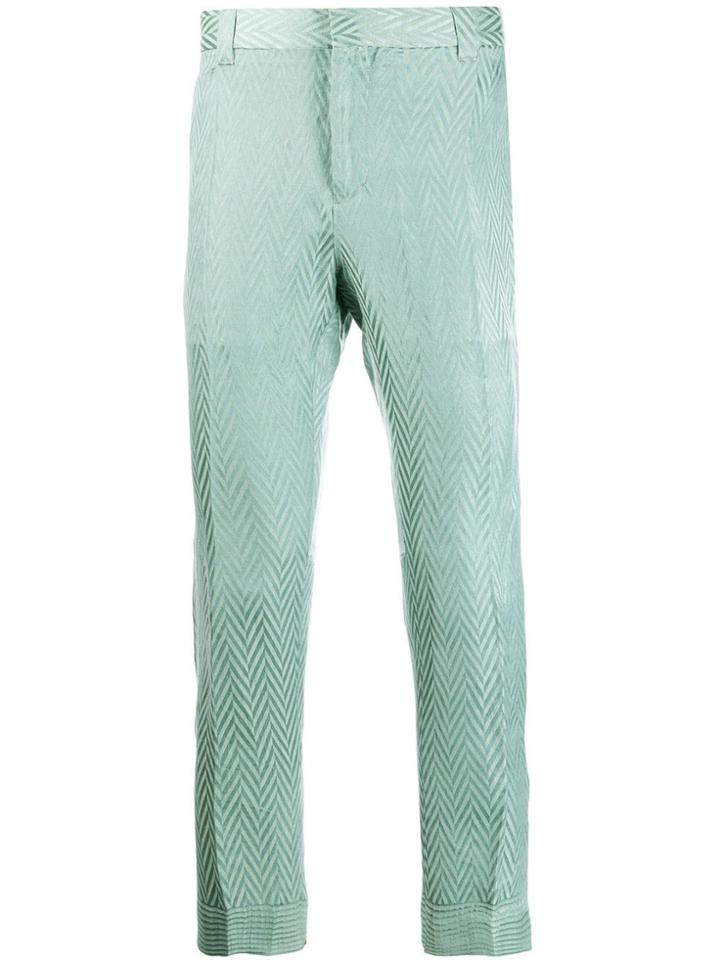 Haider Ackermann Slim-fit Chevron Trousers - Green
