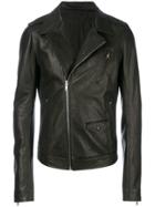 Rick Owens Pebbled Biker Jacket - Black
