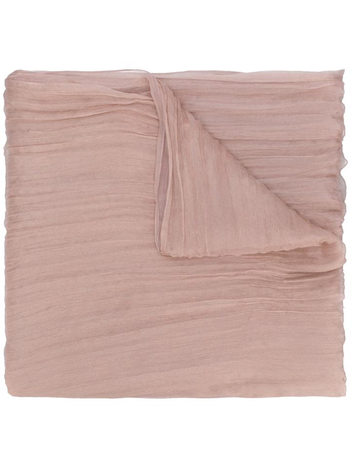 Maria Lucia Hohan Crease Effect Scarf - Pink & Purple