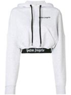 Palm Angels Cropped Hoodie - Grey