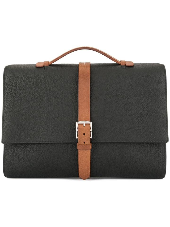 Hermès Vintage Etriviere Document Briefcase Hand Bag - Black