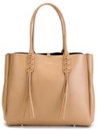 Lanvin Fringed Tote, Women's, Nude/neutrals, Leather