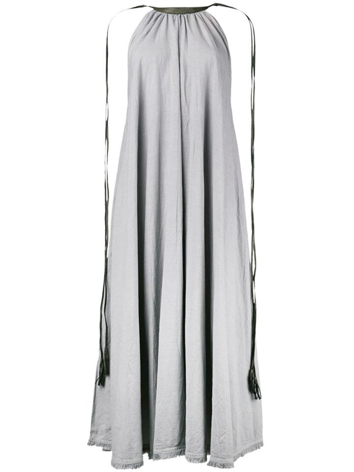 Caravana Leather Halter Detail Dress - Grey
