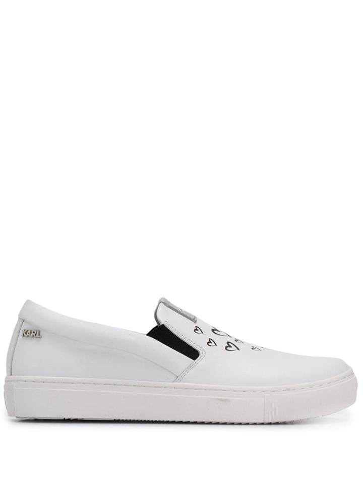 Karl Lagerfeld Karlito Printed Sneakers - White