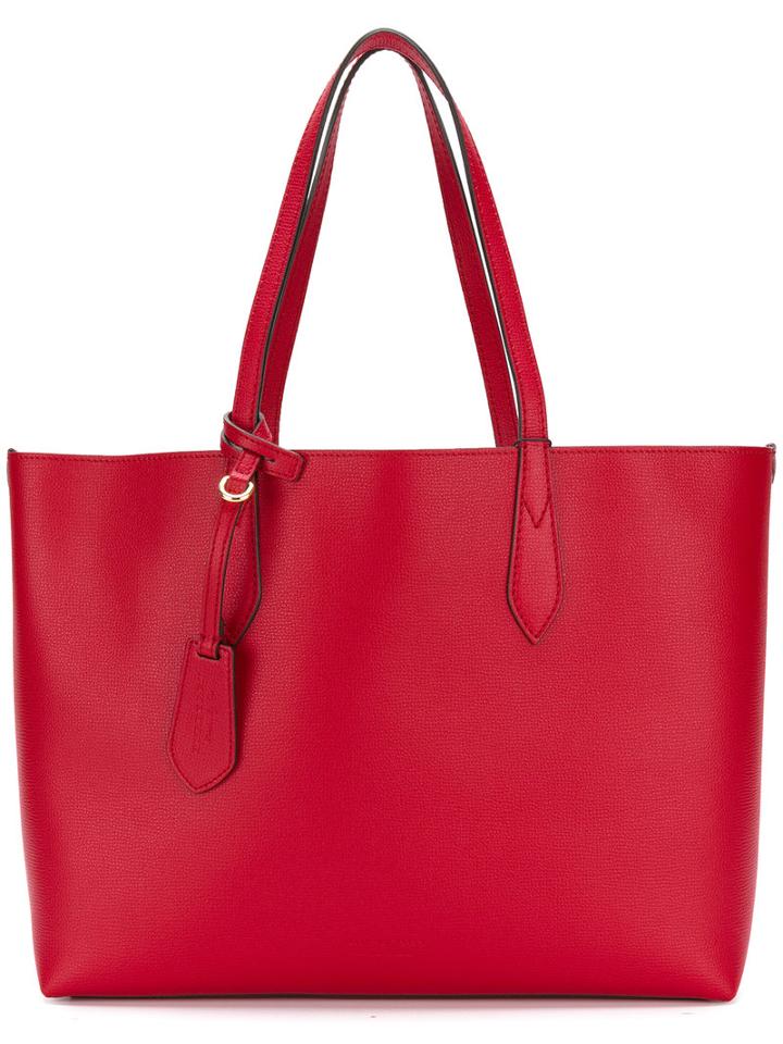 Burberry - Medium Reversible Tote - Women - Leather - One Size, Red, Leather