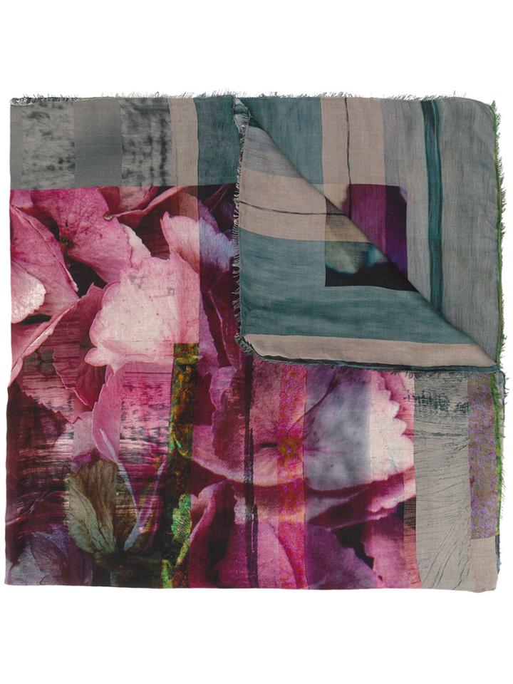 Faliero Sarti Floral Embroidered Scarf - Multicolour