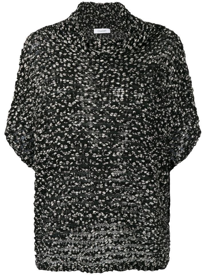 Cruciani Knitted Fitted Top - Black