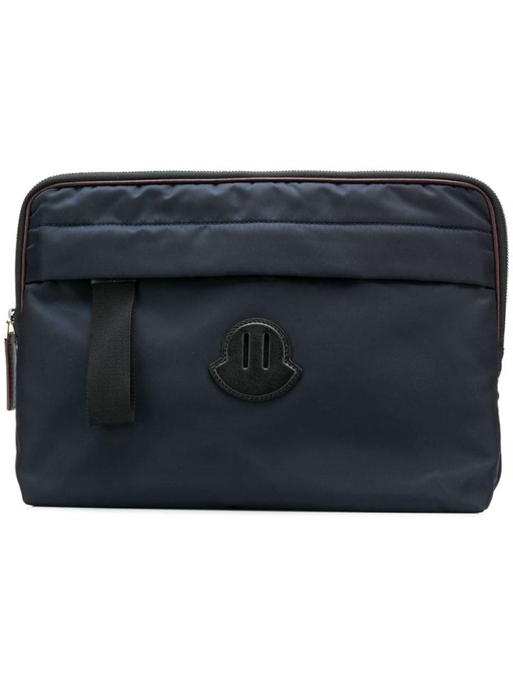 Moncler Logo Patch Pouch - Blue