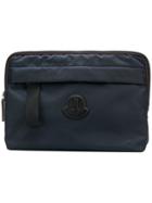 Moncler Logo Patch Pouch - Blue