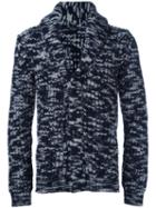 Roberto Collina Shawl Collar Cardigan, Size: 48, Blue, Acrylic/nylon/alpaca/merino