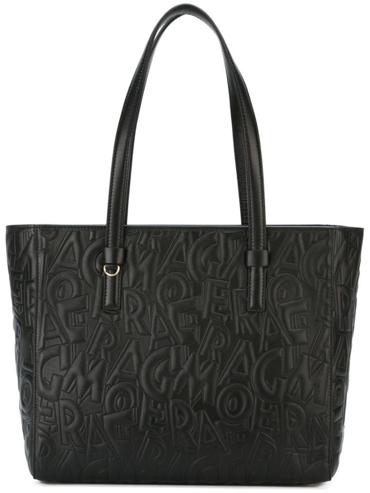 Salvatore Ferragamo Bonnie Tote, Women's, Black, Calf Leather