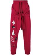 Ex Infinitas Surf Sticker Print Track Pants - Red