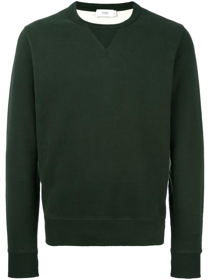 Closed Crew Neck Welt Sweatshirt, Men's, Size: Small, Green, Cotton