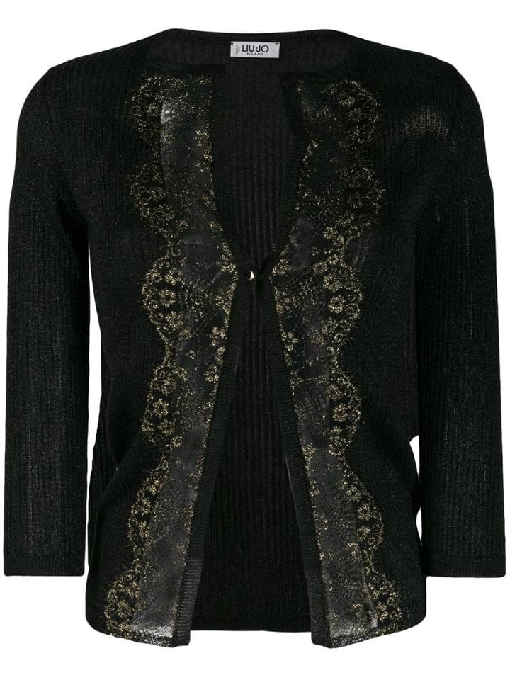Liu Jo Lace Detail Cardigan - Black
