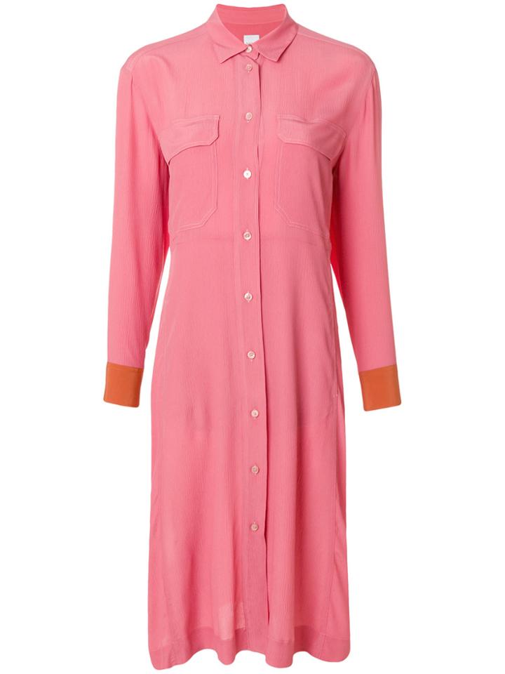 Paul Smith Mid-length Shirt Dress - Pink & Purple