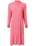 Paul Smith Mid-length Shirt Dress - Pink & Purple