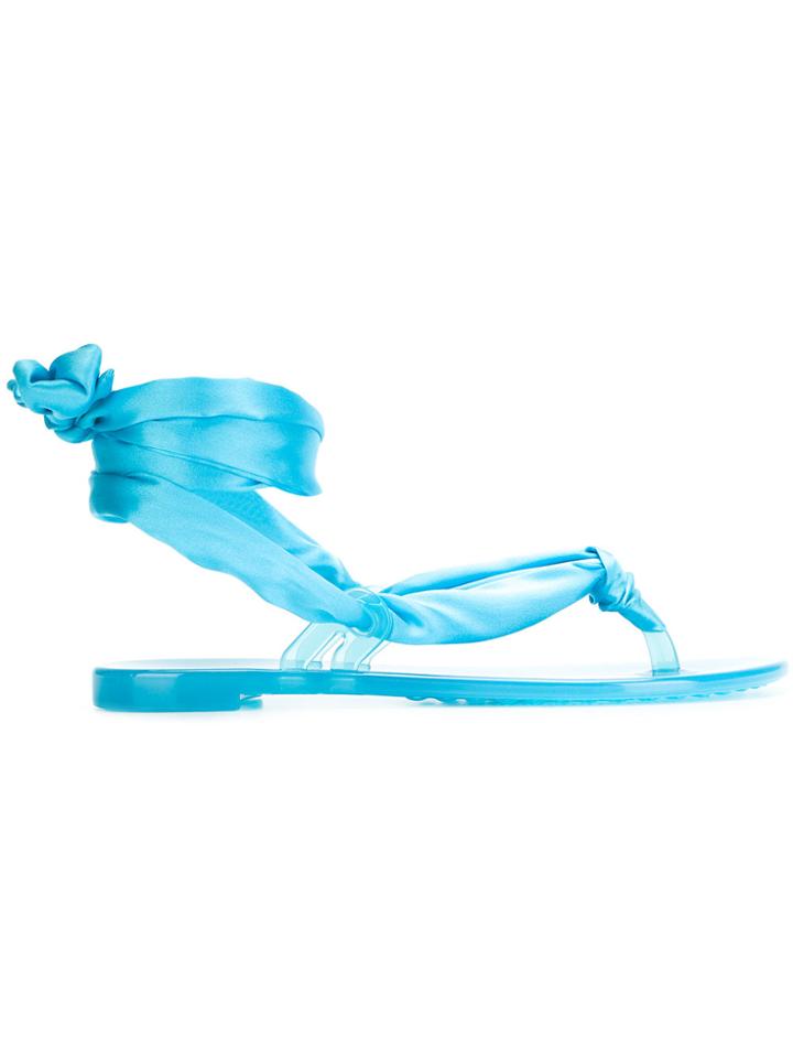 Casadei Tie Up Sandals - Blue