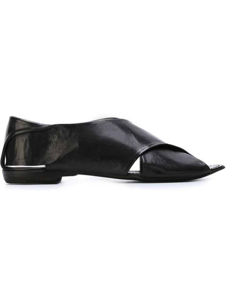 Silvano Sassetti Crossed Front Flat Sandals